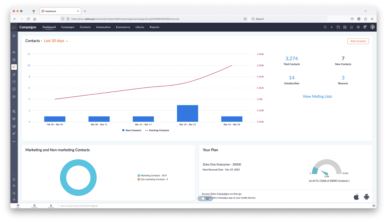 Manage digital marketing campaigns with Zoho Campaigns